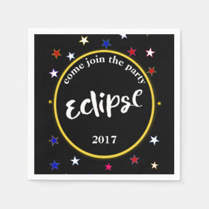 Serviette En Papier Serviettes Éclipse Et Étoiles