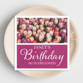 Serviette En Papier Serviettes élégantes pour 60e anniversaire avec tu