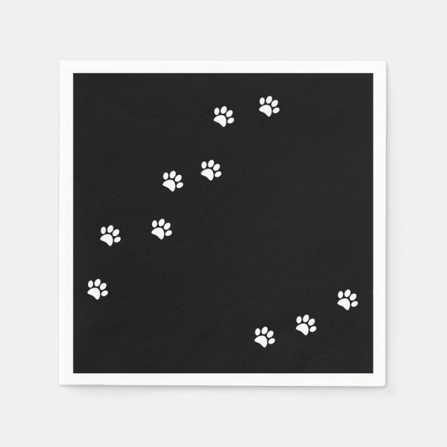 Serviette En Papier Serviettes Empreintes de pattes (Devant)
