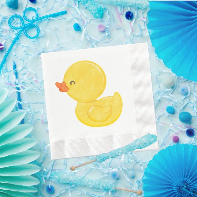 Serviette En Papier Serviettes en caoutchouc (Rubber Duck Watercolor Napkins)