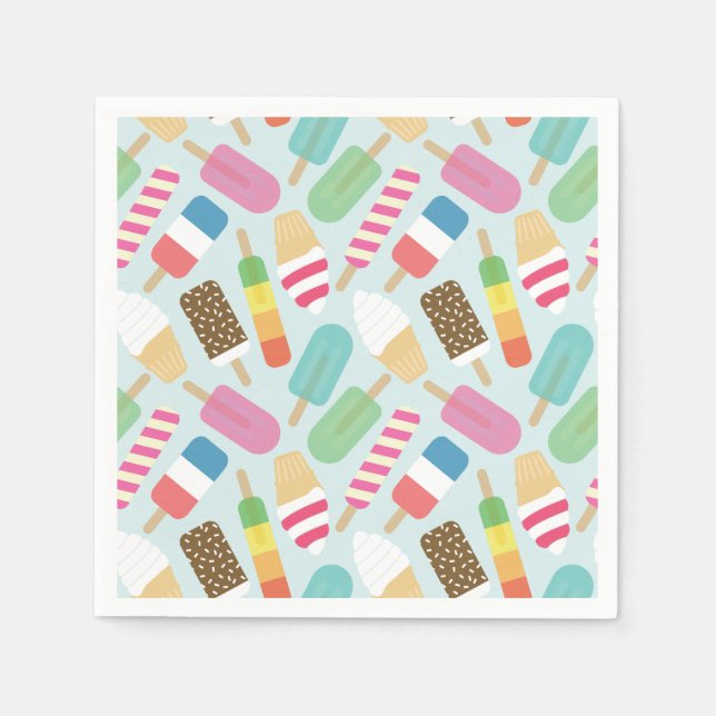 Serviette En Papier Serviettes en crème glacée (Devant)