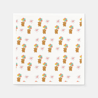 Serviette En Papier Serviettes en forme de ballon ours mignon