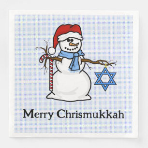 Serviette En Papier Serviettes en forme de bonhomme de neige pour Chri
