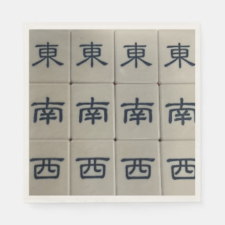 Serviette En Papier Serviettes en forme de tuiles de vent de mahjong c