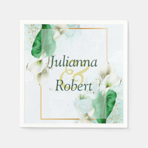 Serviette En Papier Serviettes en lys calla blancs