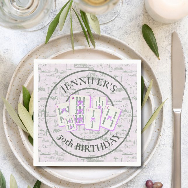 Serviette En Papier Serviettes en mosaïque de Mahjong pour décoration  (Créateur téléchargé)