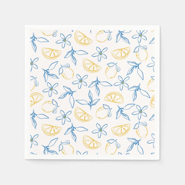 Serviette En Papier Serviettes en Motif citron (Devant)