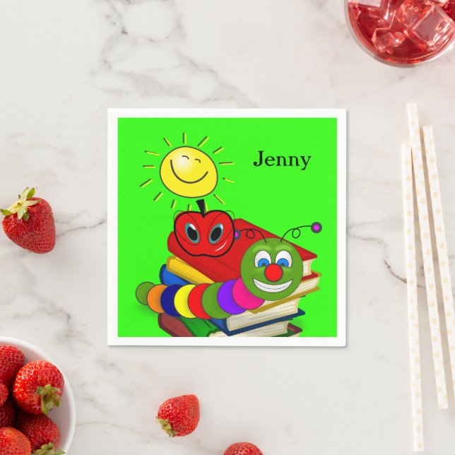 Serviette En Papier Serviettes en papier, Bouquineur, Livres, Pomme, V (En situation)