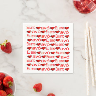 Serviette En Papier Serviettes en papier, cœurs rouges amour Avo portu