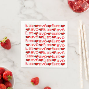 Serviette En Papier Serviettes en papier, cœurs rouges amour Avo portu