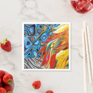 Serviette En Papier Serviettes en papier, couleurs Abstraites