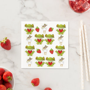 Serviette En Papier Serviettes en papier, Grenouille Poulet Fraise