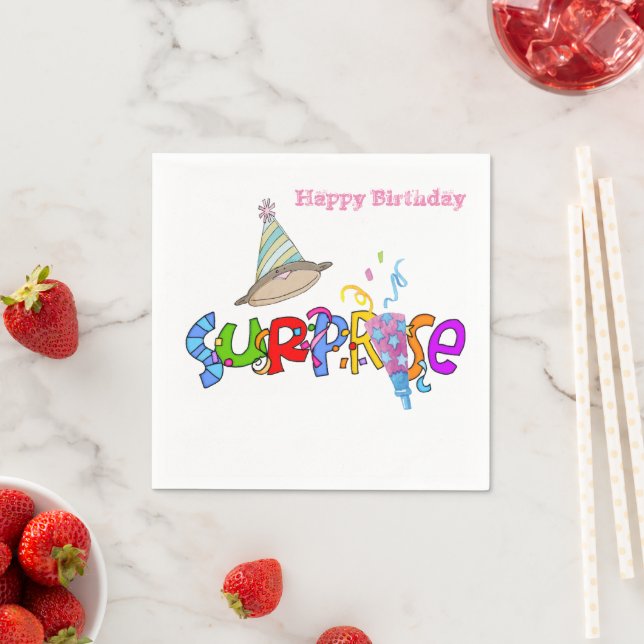 Serviette En Papier Serviettes en papier, Joyeuses serviettes surprise (En situation)