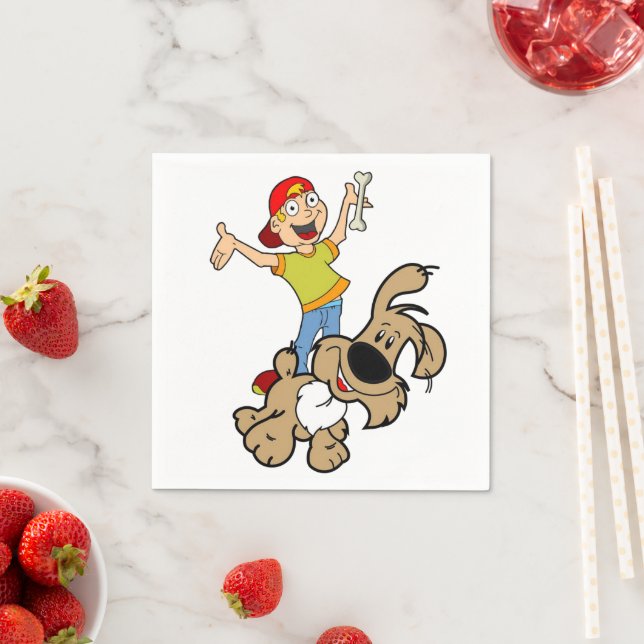 Serviette En Papier Serviettes en papier, os de chien (En situation)