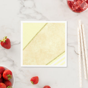 Serviette En Papier Serviettes en papier, rayure beige or