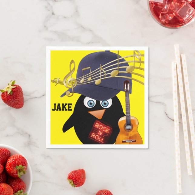 Serviette En Papier Serviettes en papier, Rocher de guitare en rouleau (En situation)