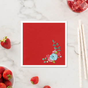 Serviette En Papier Serviettes en papier, serviettes rouges Floral