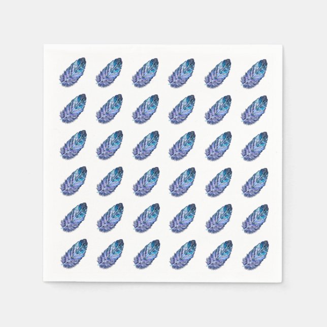 Serviette En Papier Serviettes en plumes - Vos couleurs (Devant)