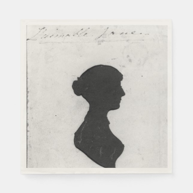 Serviette En Papier Serviettes en silhouette de Jane Austen (Devant)