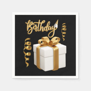Serviette En Papier Serviettes en triple épaisseur Blanc Gold pour Joy