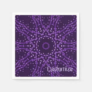 Serviette En Papier Serviettes Étoiles de la Galaxie Violette