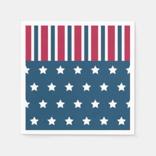 Serviette En Papier Serviettes Étoiles Rayures Patriotiques
