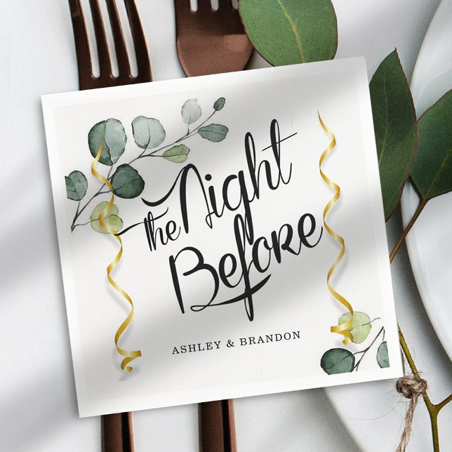 Serviette En Papier Serviettes Eucalyptus The Night Before (Créateur téléchargé)
