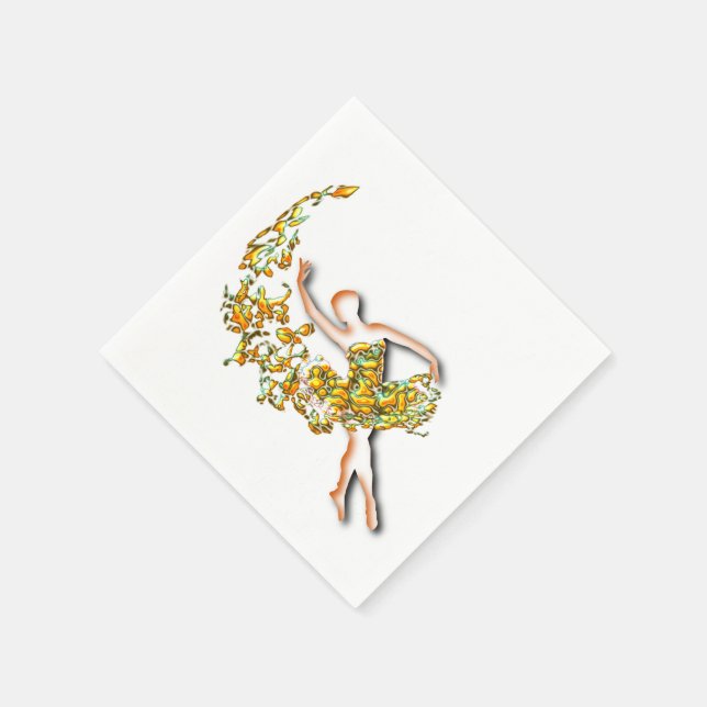 Serviette En Papier Serviettes Femme Danseuse de Ballet (Coin)
