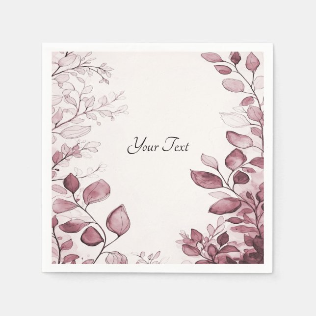 Serviette En Papier Serviettes Feuilles modernes (Devant)