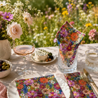 Serviette En Papier Serviettes Fleur Sauvage pour Fêtes de Jardin Colo