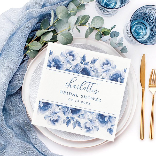 Serviette En Papier Serviettes Fleurs Aquarelle pour Mariage (Créateur téléchargé)