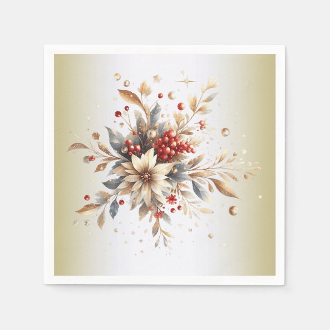 Serviette En Papier Serviettes Fleurs de Fête Modernes (Devant)