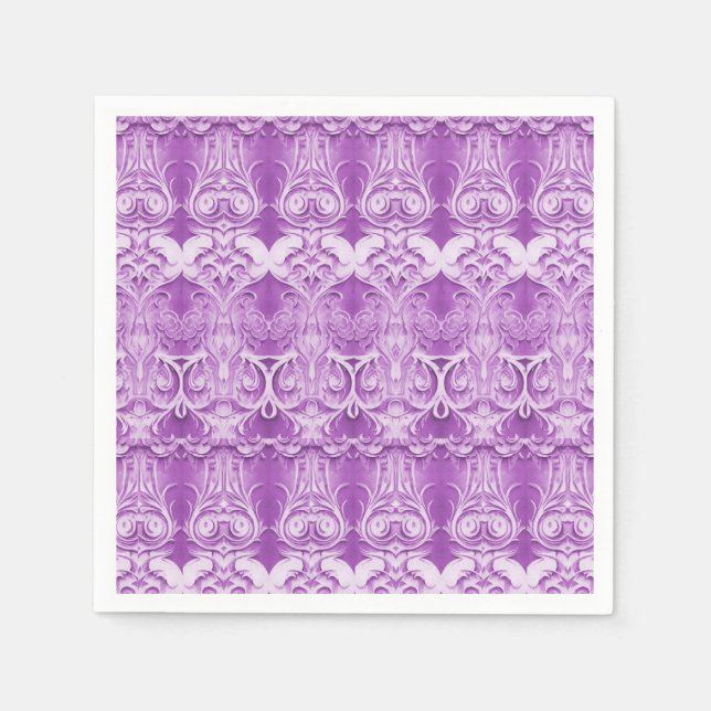 Serviette En Papier Serviettes Fleurs Violettes Prospèrent (Devant)