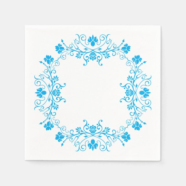 Serviette En Papier Serviettes Florales (Devant)