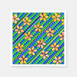 Serviette En Papier Serviettes florales artisanales 