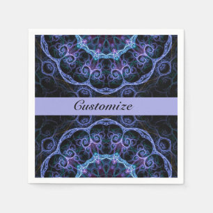 Serviette En Papier Serviettes florales bleues et roses 2 de motif de