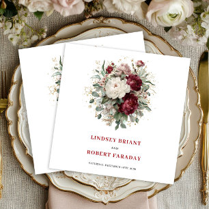 Serviette En Papier Serviettes Florales Bohèmes Marron Tendance avec F