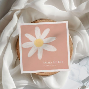 Serviette En Papier Serviettes florales Boho Rose Daisy