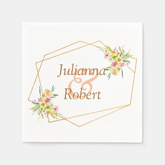 Serviette En Papier Serviettes florales de printemps (Devant)