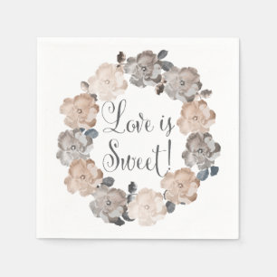 Serviette En Papier Serviettes florales de suite de mariage de