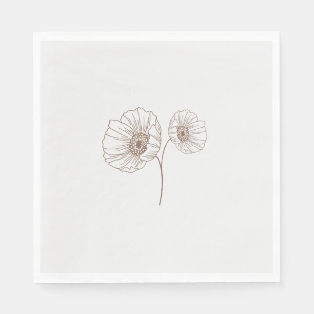 Serviette En Papier Serviettes Florales simples et tendance (Devant)