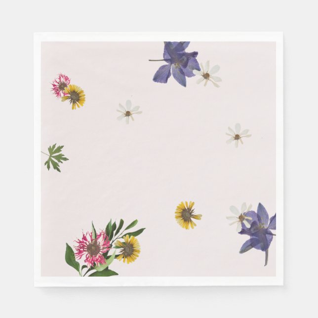 Serviette En Papier Serviettes florifères blanches souples (Devant)