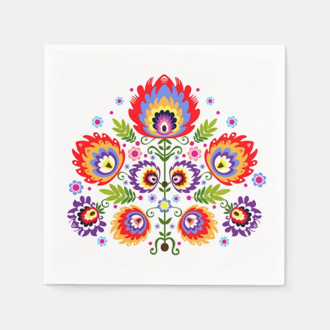 Serviette En Papier serviettes folkloriques (Devant)