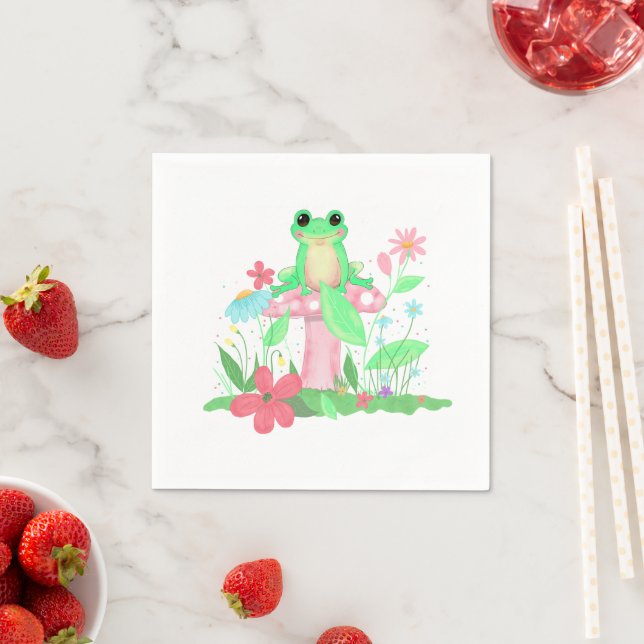 Serviette En Papier Serviettes Froggie Fun (En situation)