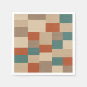 Serviette En Papier Serviettes géométriques modernes du milieu du sièc