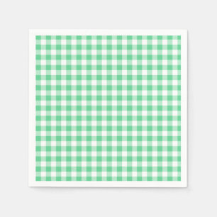 Serviette En Papier Serviettes Gingham Pastel Vert