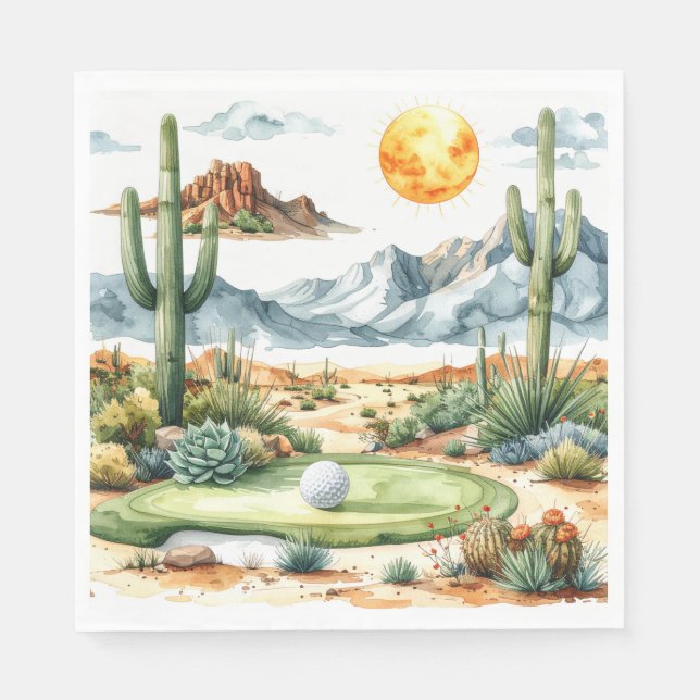 Serviette En Papier Serviettes Golf en Arizona (Devant)