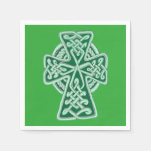Serviette En Papier Serviettes Green Celtic Cross