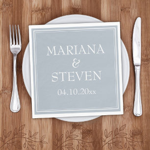 Serviette En Papier Serviettes gris clair minimalistes modernes