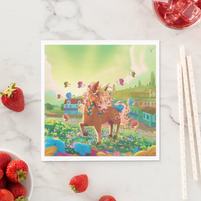 Serviette En Papier Serviettes Gwenhwyer Sun Rays (En situation)